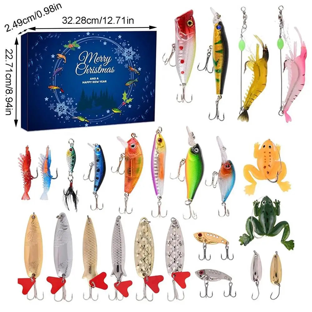 Ultimate Fisherman's Christmas Advent Calendar - 24 Fishing Lures Set