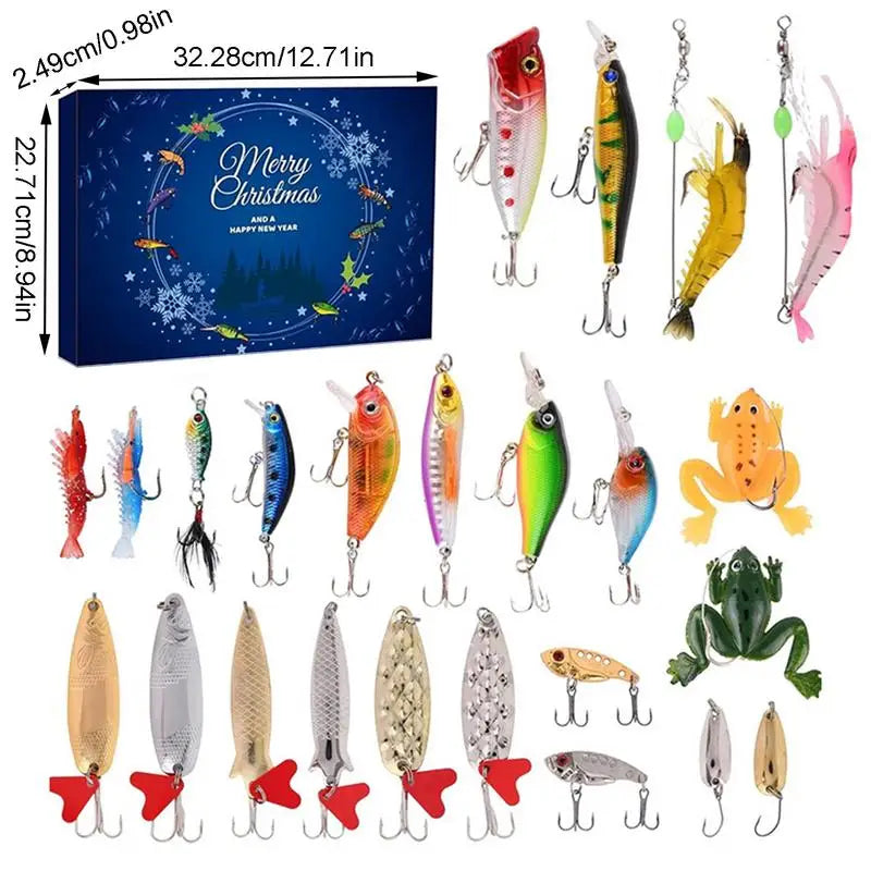 Ultimate Fisherman's Christmas Advent Calendar - 24 Fishing Lures Set
