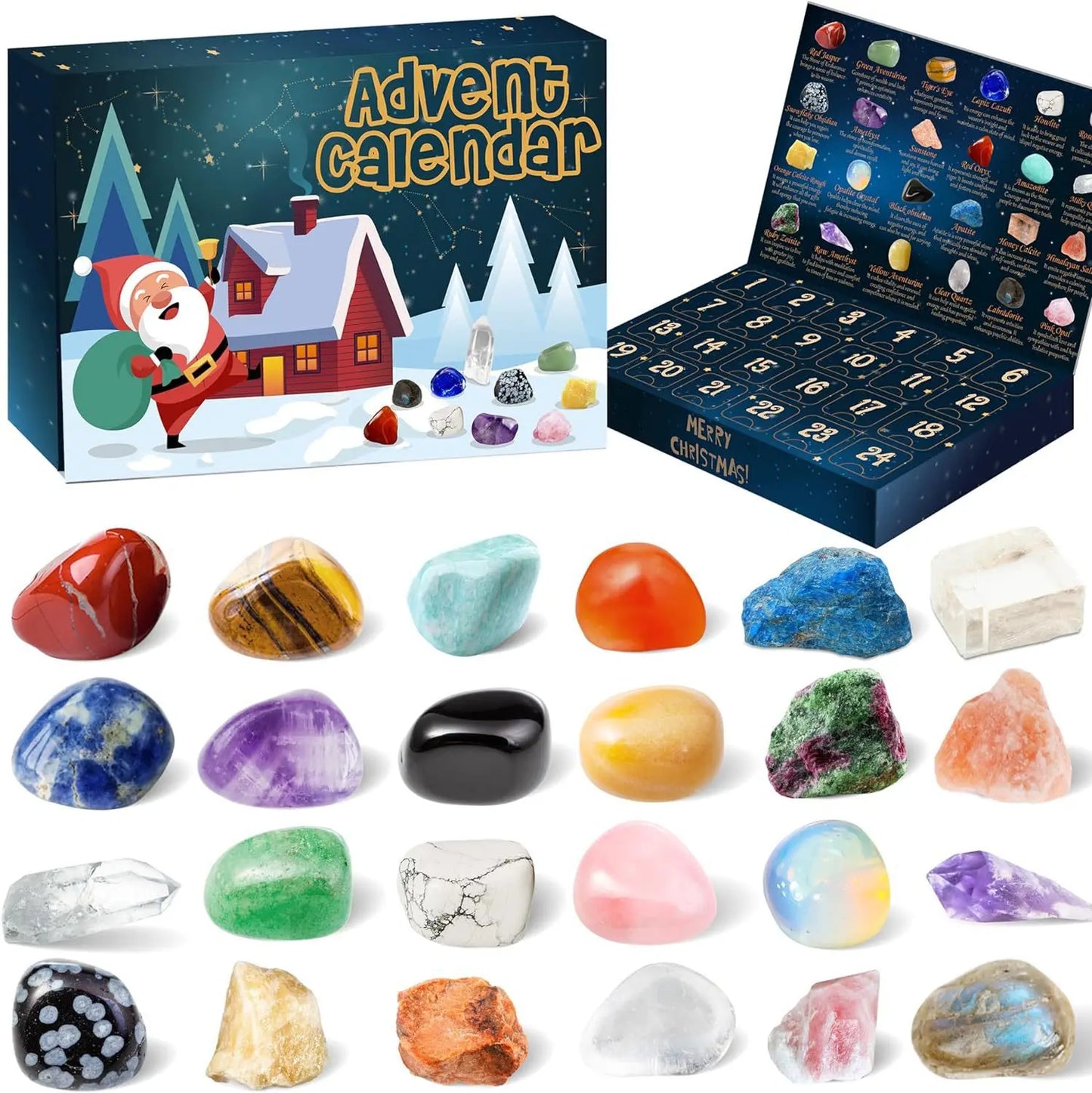Crystal Gemstone Advent Calendar: 24 Days of Natural Treasures